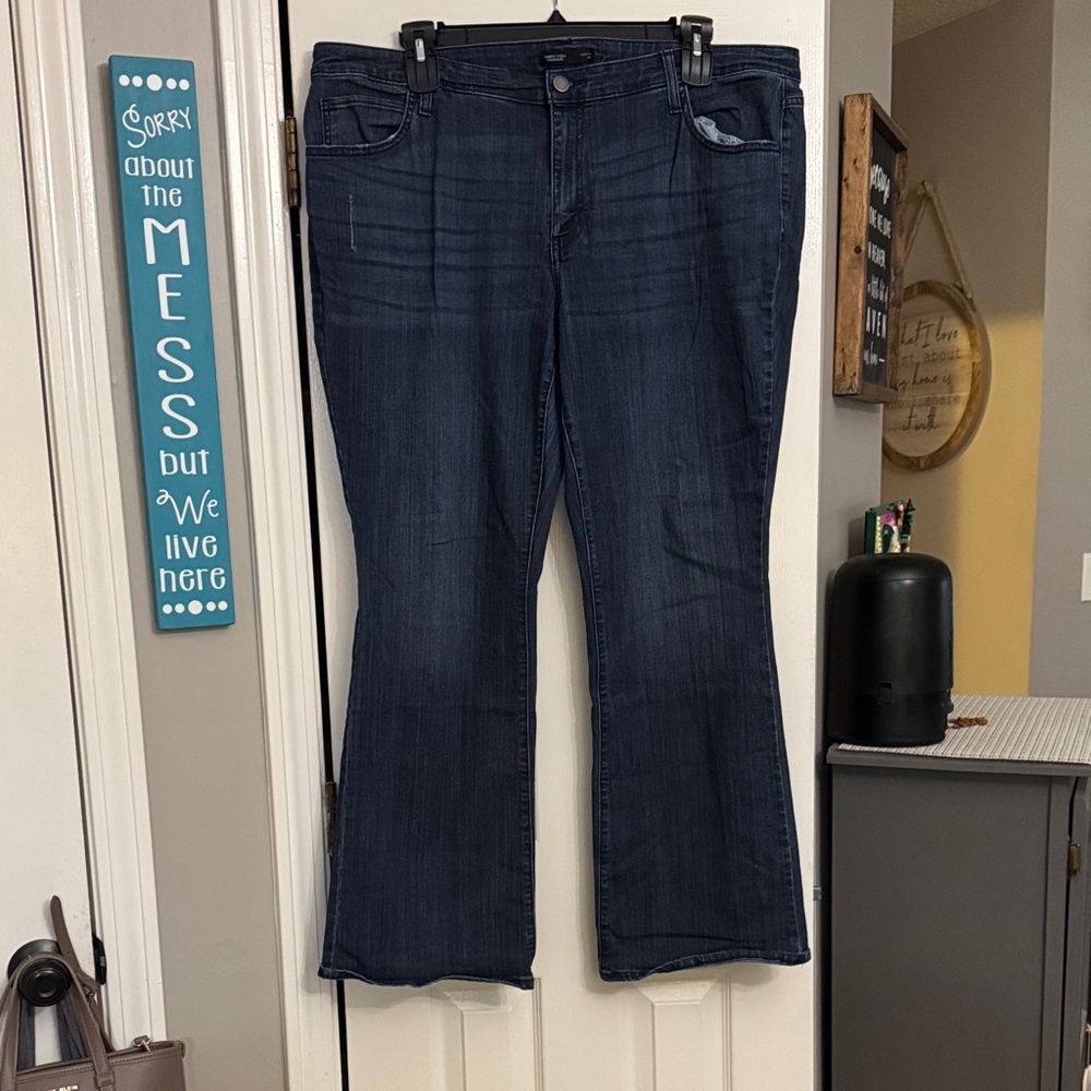 Simply Vera Vera Wang Dark Blue Flare Jeans
